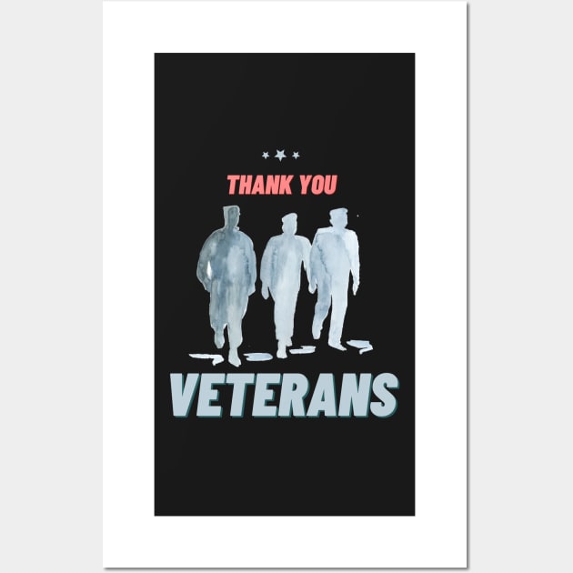 Thank you veterans, Veterans Day Gifts Wall Art by WhatsDax